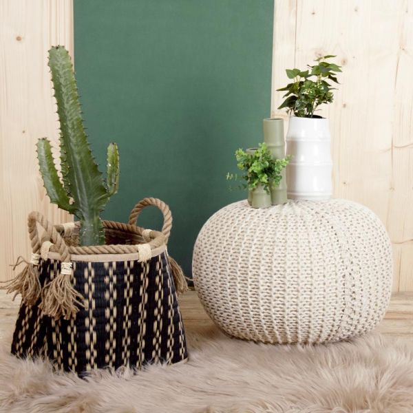 Vase céramique blanc design bambou - AUBRY GASPARD
