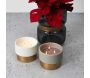 Bougie parfumée bicolore 10.5 cm senteur Orchidée blanche - THE HOME DECO FACTORY