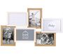 Pêle-mêle bois et blanc photos 10 x 15 cm Family