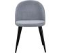 Chaise en acier et velours côtelé gris clair Velvet (Lot de 2) - 139
