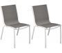Chaise aluminium textilène Linea (Lot de 2)