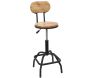 Chaise de bar hauteur réglable en bois et métal Ace - 109