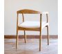 Chaise en bois de hêtre et lin Porto - 349