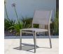 Chaise de jardin empilable en textilène et aluminium Stockholm (Lot de 2) - DCB-0208