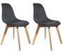 Chaise scandinave assise grosse maille (Lot de 2)