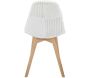 Chaise scandinave patchwork blanc - 5