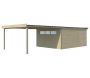 Chalet en bois profil aluminium contemporain avec extension 34 m² - GAS-0294
