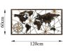 Décoration murale en bois et métal World Map - ASI-0953