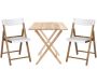 Ensemble table et chaises de jardin pliante en teck FSC - Tramontina