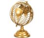 Globe terrestre décoratif en métal doré - CMP-4328