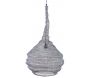 Lampe suspension métal gris blanchi filet de pêche - AUBRY GASPARD