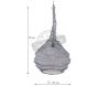 Lampe suspension métal gris blanchi filet de pêche - AUB-3029