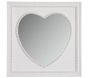 Miroir carré coeur blanc