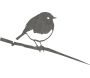 Oiseaux à planter mini rouge -gorge en acier corten (Lot de 3) - MET-0104