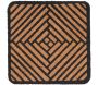 Paillasson carré en fibres de coco et caoutchouc 50 x 50 cm