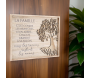 Plaque décorative en bois de paulownia Citation 40 x 30 cm - SIL