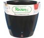 Pot en plastique rond avec réserve d'eau 35 cm Eva - RIV-0201
