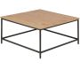 Table basse carrée en bois et métal Allure