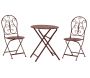 Table et chaises de jardin en métal laqué rouge - AUBRY GASPARD