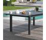 Table de jardin en aluminium anthracite avec rallonge automatique 240 à 300 cm Miami - DCB-0142