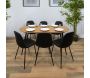 Table repas extensible en métal et bois 4 à 6 personnes - THE HOME DECO FACTORY