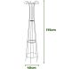 Treilli en acier 40 x 175 cm Obelisk - KOM-0170