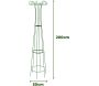 Treilli en acier 50 x 200 cm Obelisk - KOM-0172