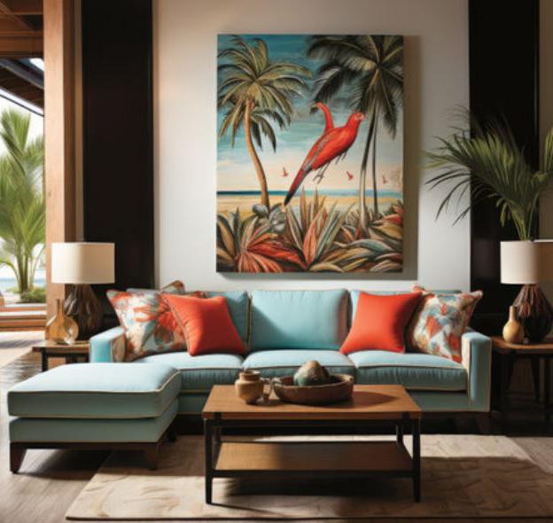 decoration-murale-tropicale-perroquet