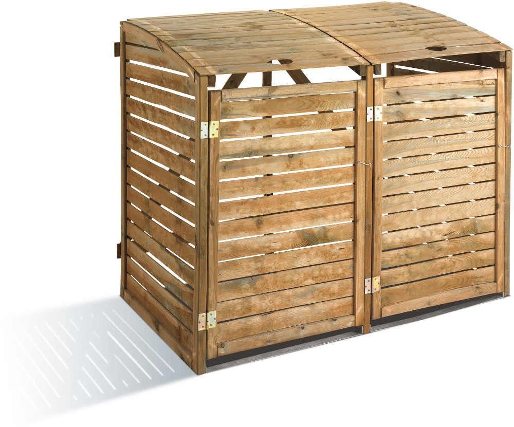 Cache-poubelles � adosser 1366 Litres 150x90x125cm by Jardipolys