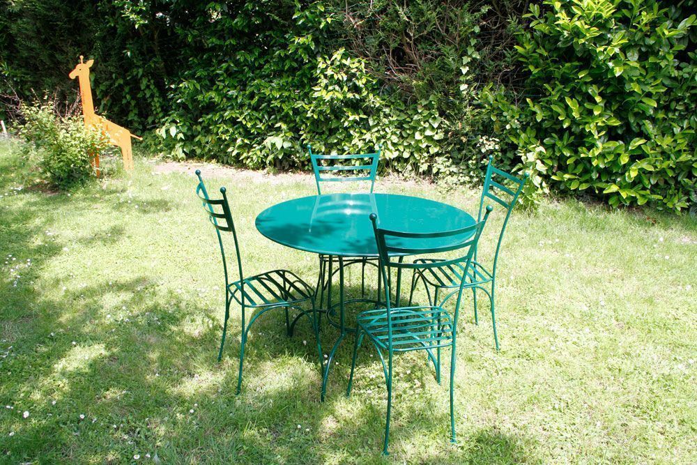 Table De Jardin Extensible Gifi : salon de jardin rond 4 places laura en fer forge vert salon de jardin Table De Jardin Extensible Gifi : salon de jardin rond 4 places laura en fer forge vert salon de jardin