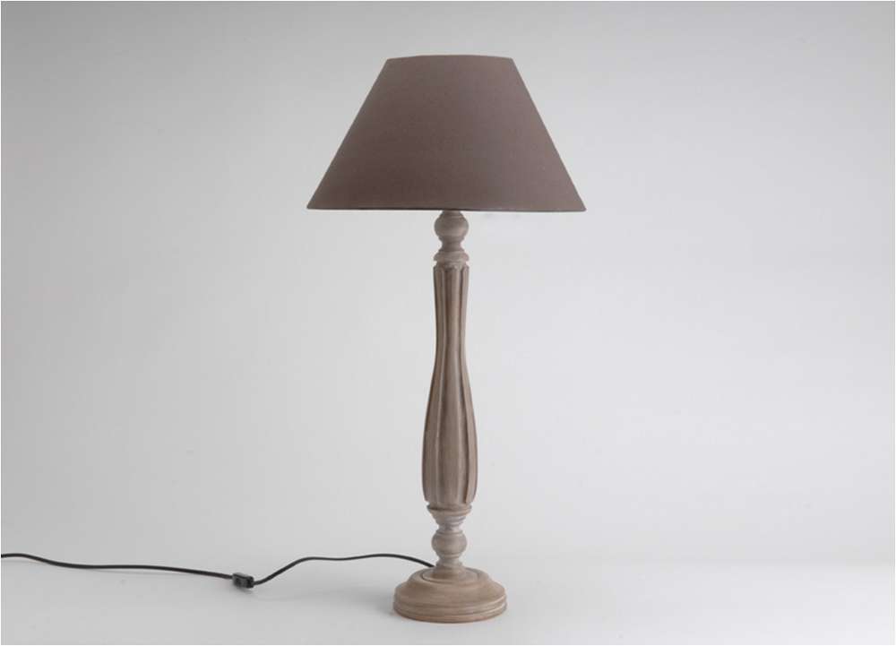 LAMPE EN BOIS CHOCOLAT