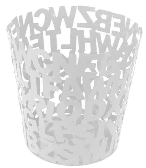 CORBEILLE A PAPIER BLANCHE ABC