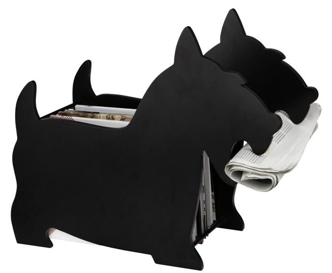 Porte revue Chien noir en M�tal