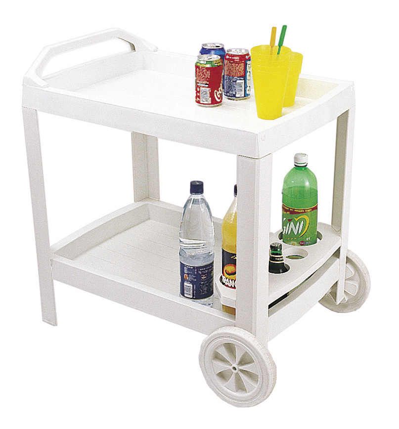 BAR DESSERTE A ROULETTES EN RESINE