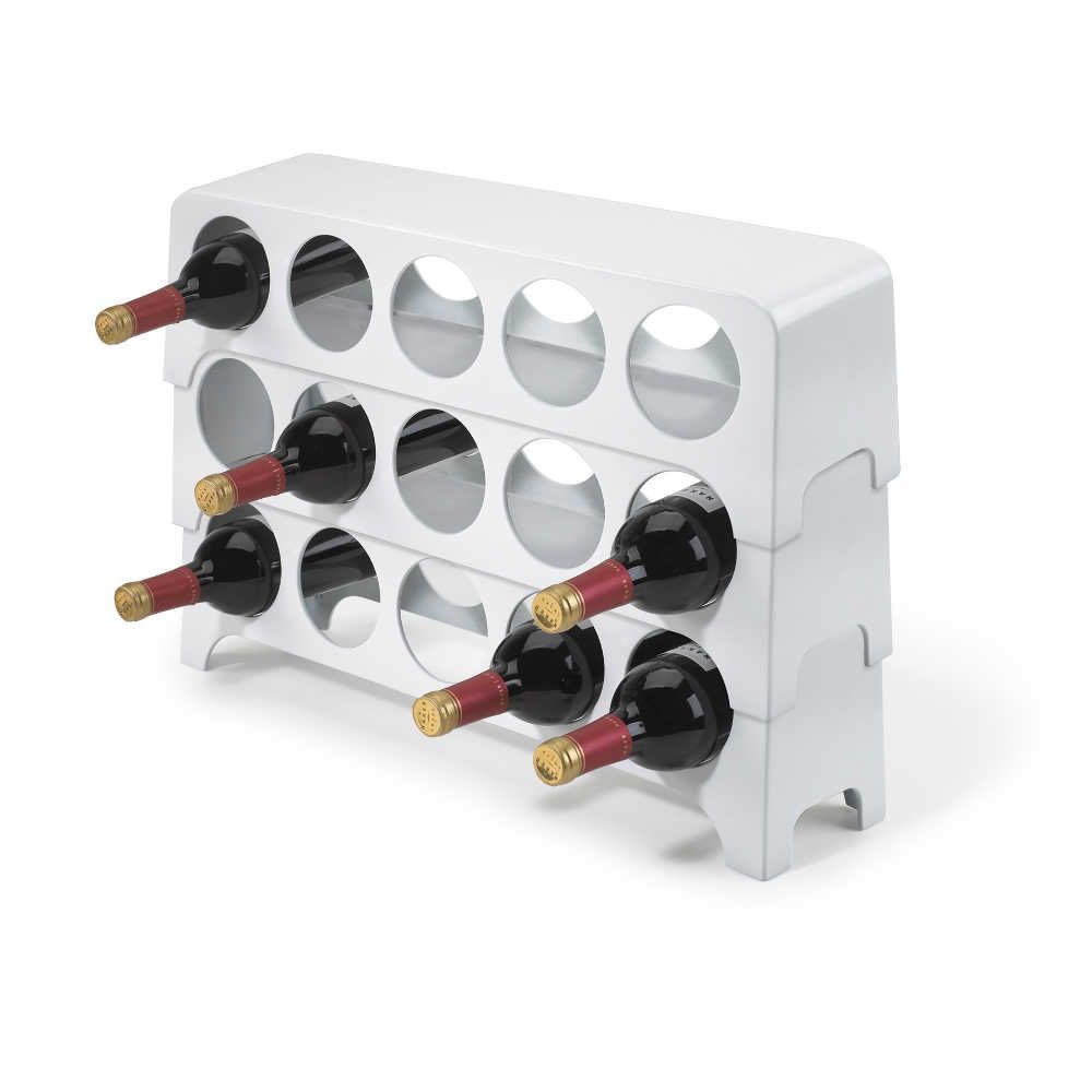 Rangement 5 bouteilles superposable Blanc 40x17x14cm by Umbra