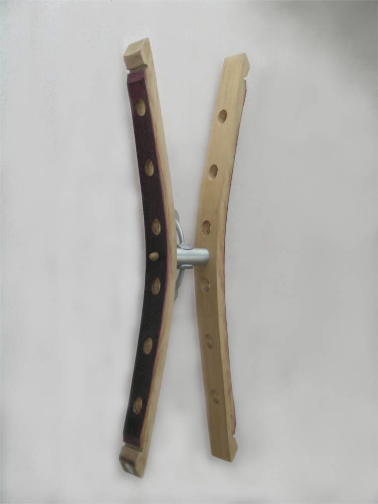 Porte Bouteilles double en Ch�ne finition brute 32x12x90cm by Douelle de reve