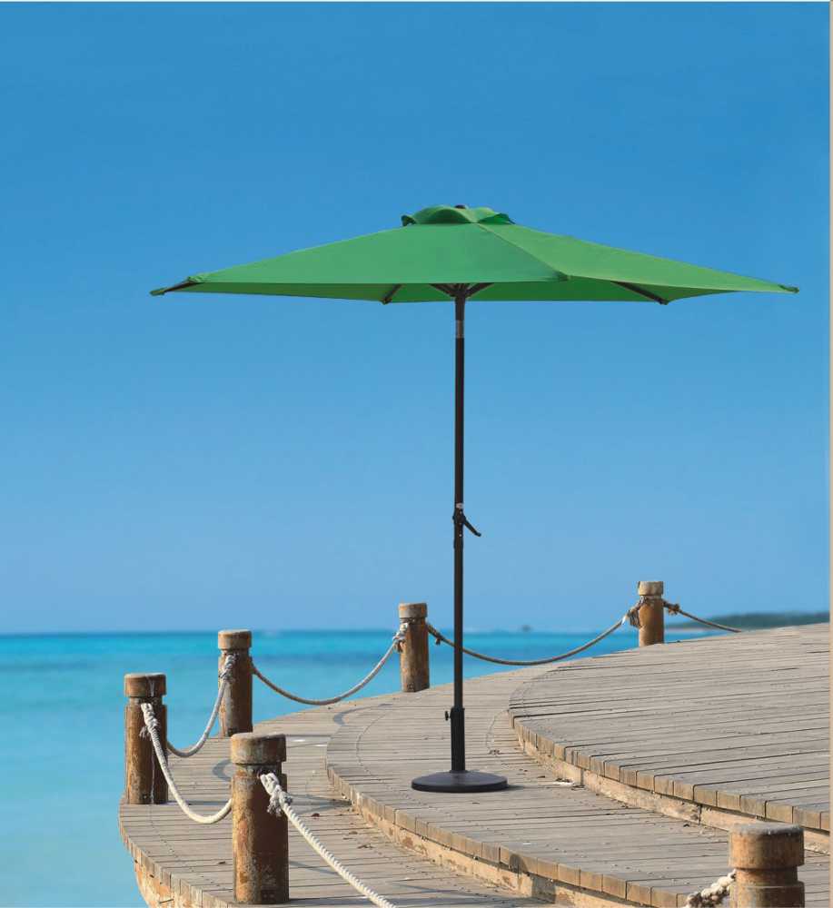 Parasol inclinable Vert en Aluminium 3m