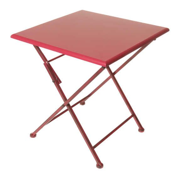 Table d'appoint Framboise en M�tal et Bois 34x34x36.5cm