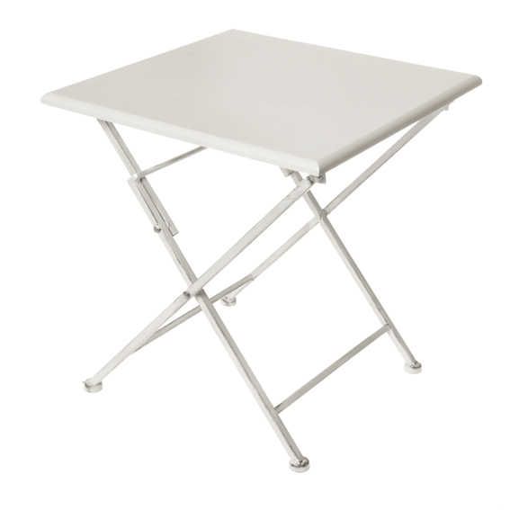 Table d'appoint Gris clair en M�tal et Bois 34x34x36.5cm