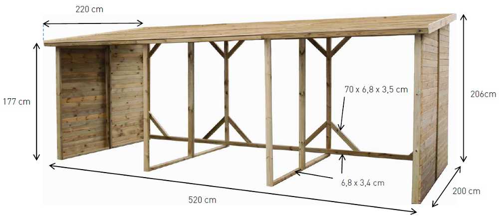 Abri bûches en bois xxl ~ Abri Poubelle Bois Abri bûches en bois xxl ~ Abri Poubelle Bois