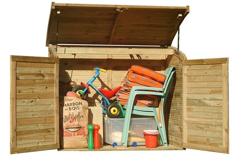 Armoire coffre de jardin en bois 900l