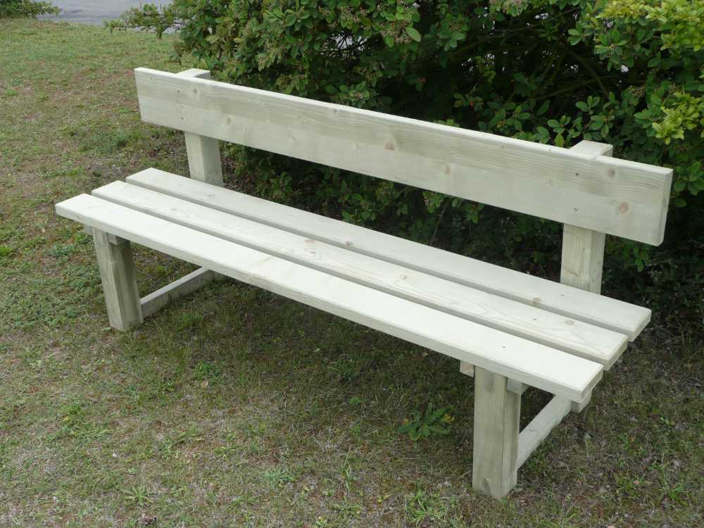 Banc de jardin avec Dossier en Epic�a trait� 200x56x83cm