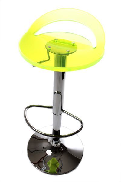 Tabouret de bar Jaune Button 37x37x58-78cm