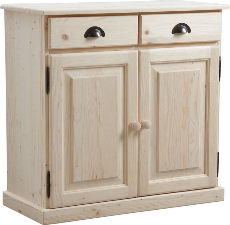 commode 2 portes bois