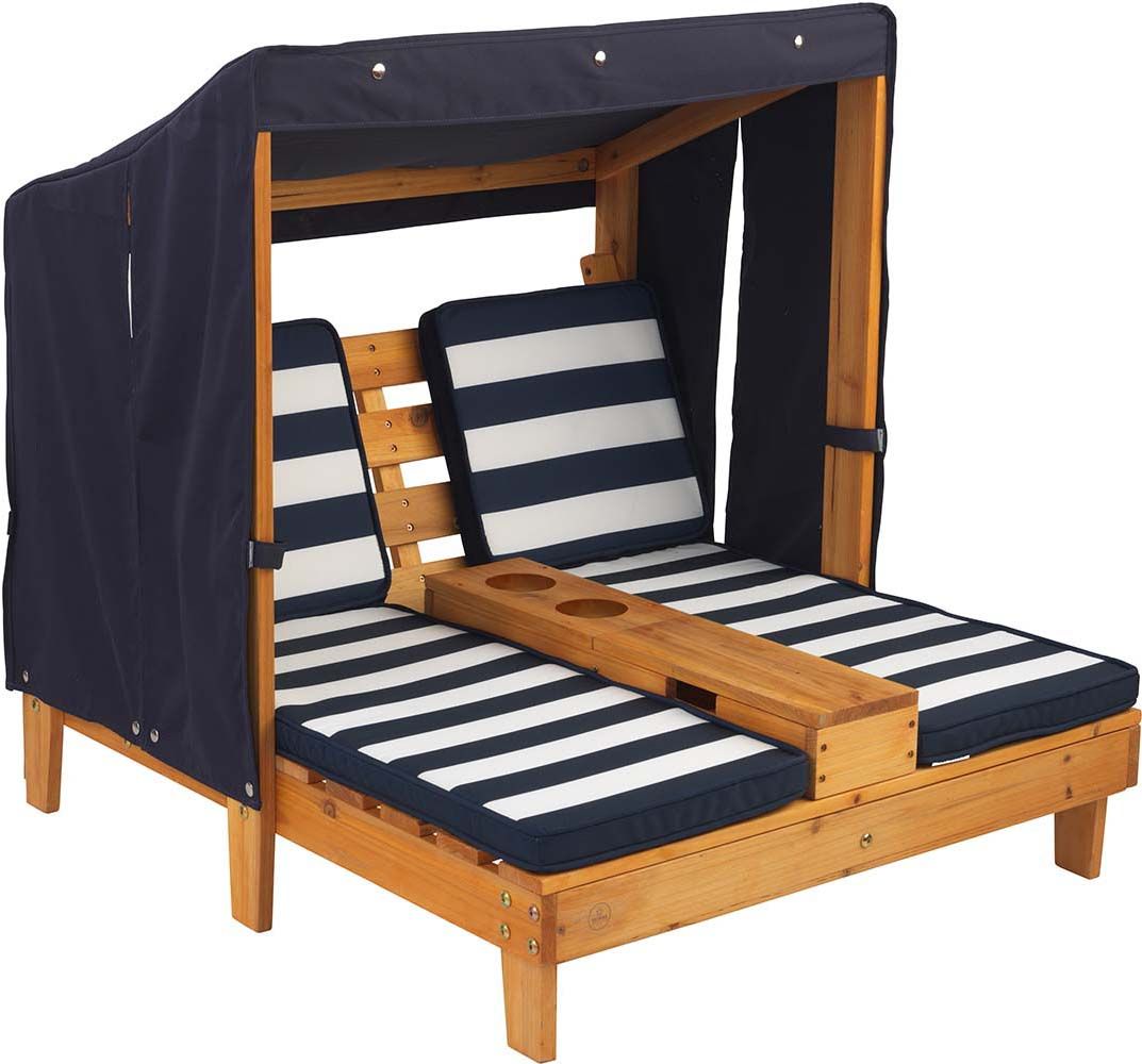 Double chaise longue enfant avec portegobelets
