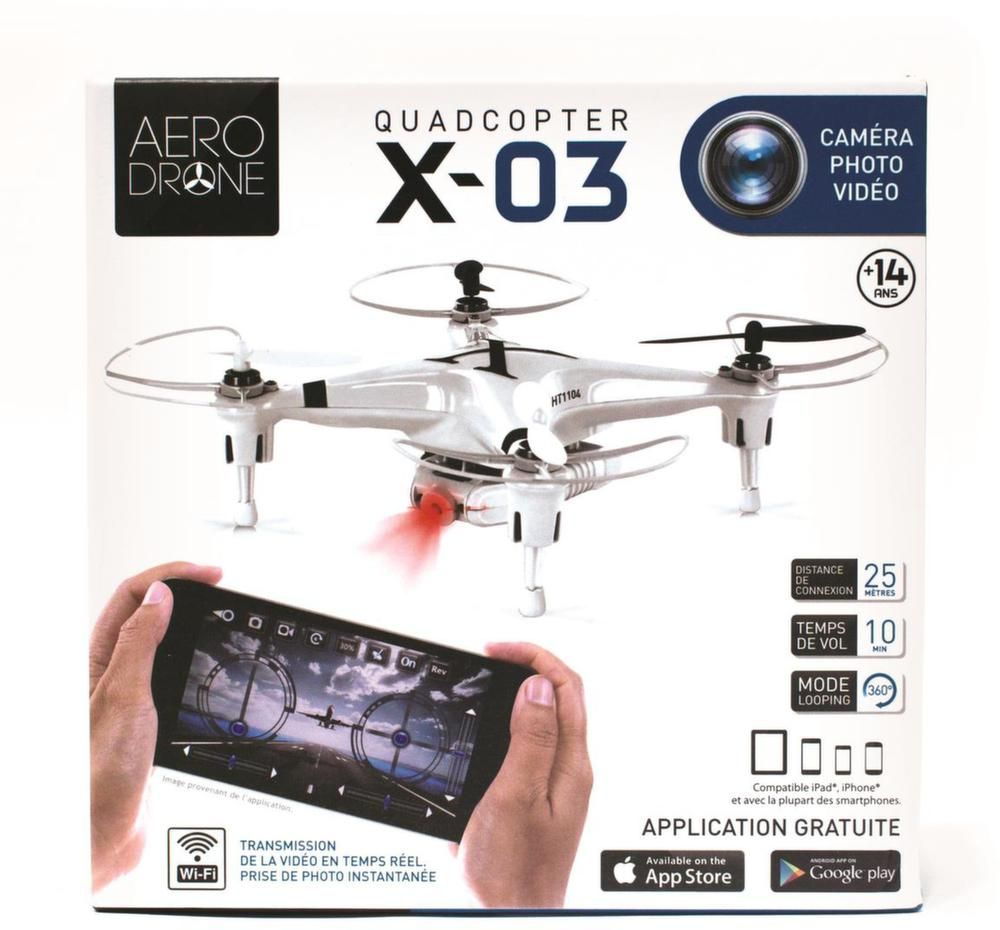 Drone quadcopter x03 avec application smartphone