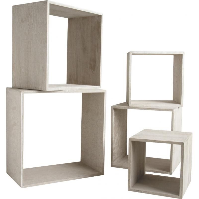 etagere bois cube