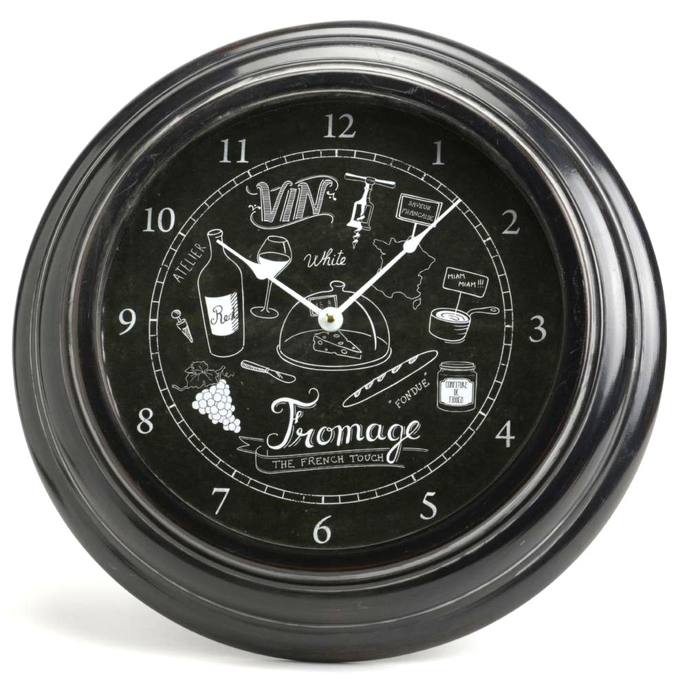 Horloge pour cuisine vin & fromage