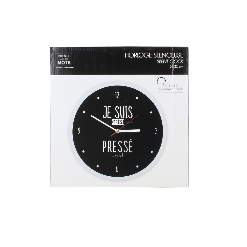Horloge moderne 30 cm je suis...