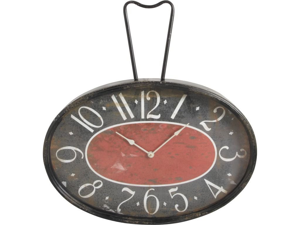 Horloge rétro en métal et verre